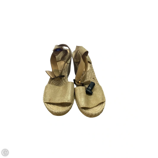 Sandals Heels Wedge By J. Crew In Gold, Size: 7