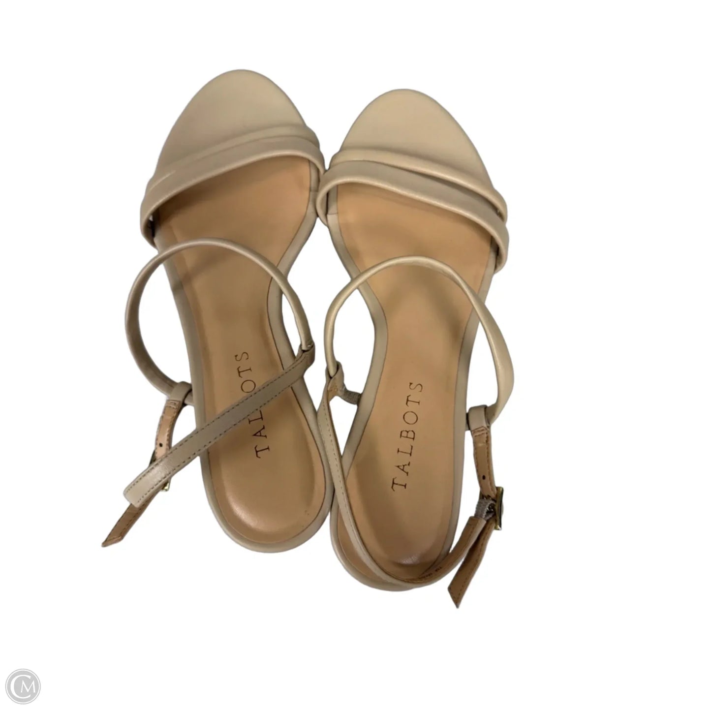 Sandals Heels Wedge By Talbots In Tan, Size: 7