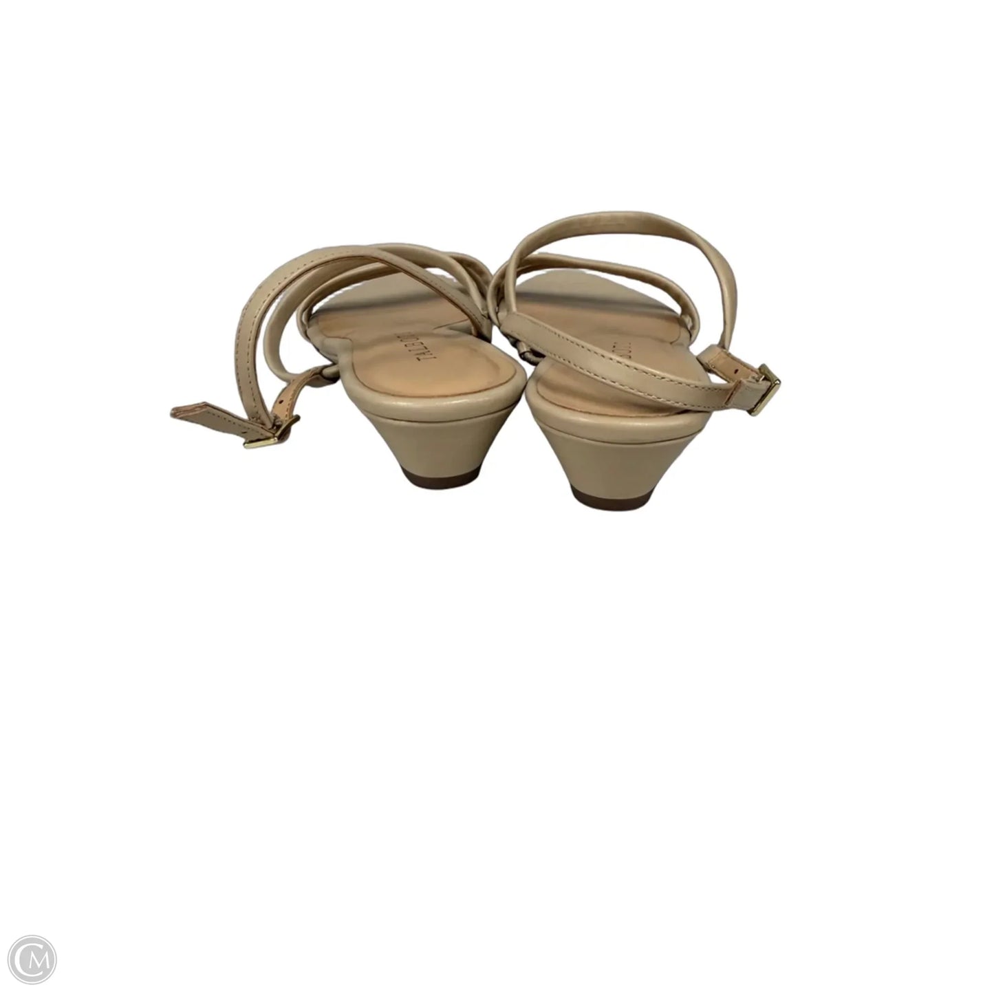 Sandals Heels Wedge By Talbots In Tan, Size: 7