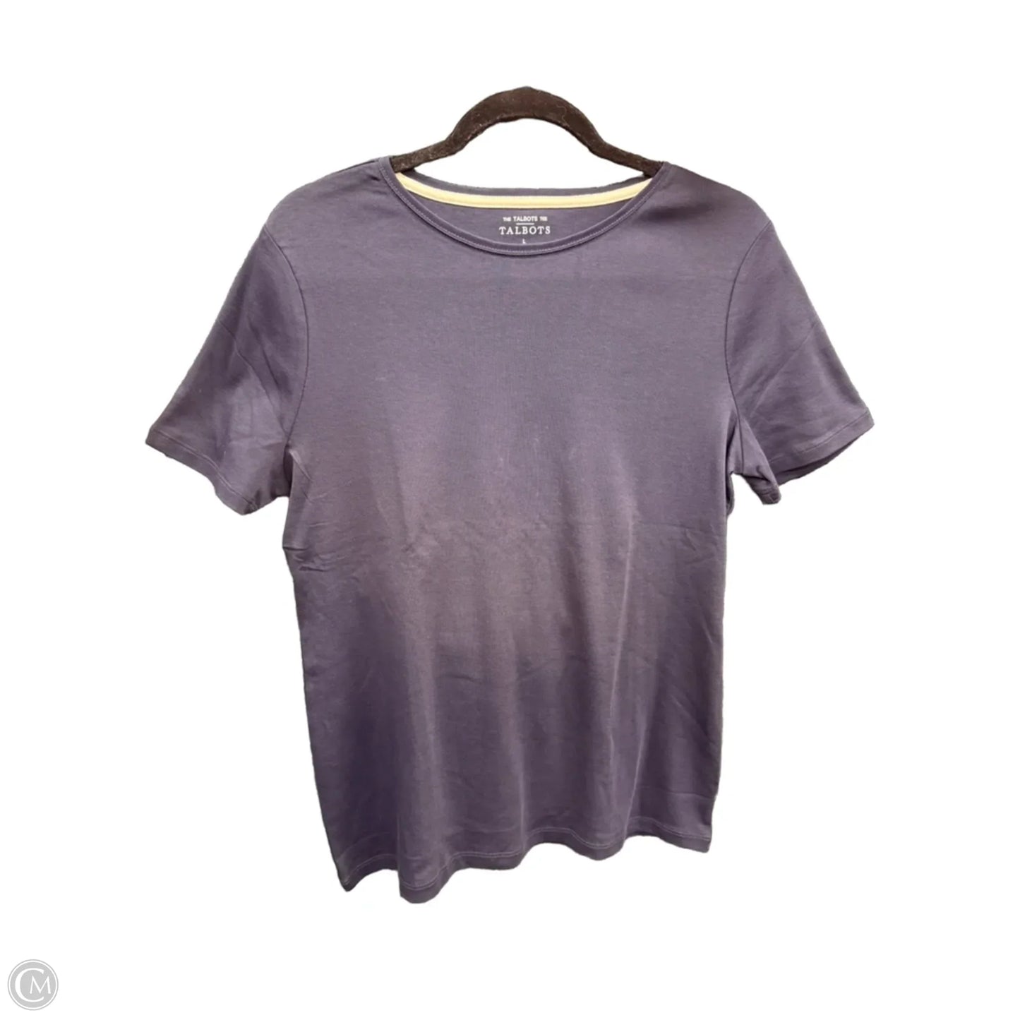 Top Short Sleeve Basic By Talbots In Navy, Size: L