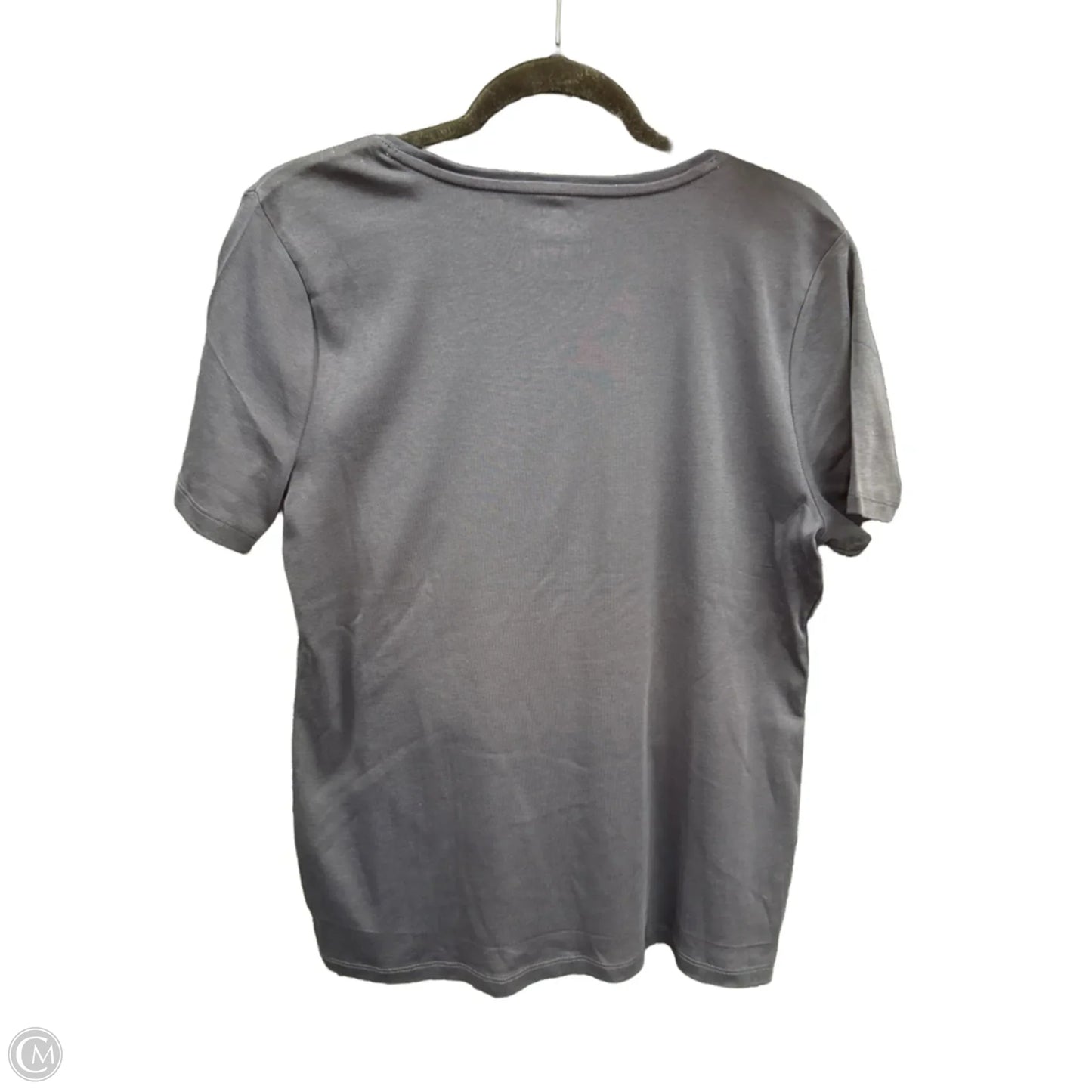 Top Short Sleeve Basic By Talbots In Navy, Size: L
