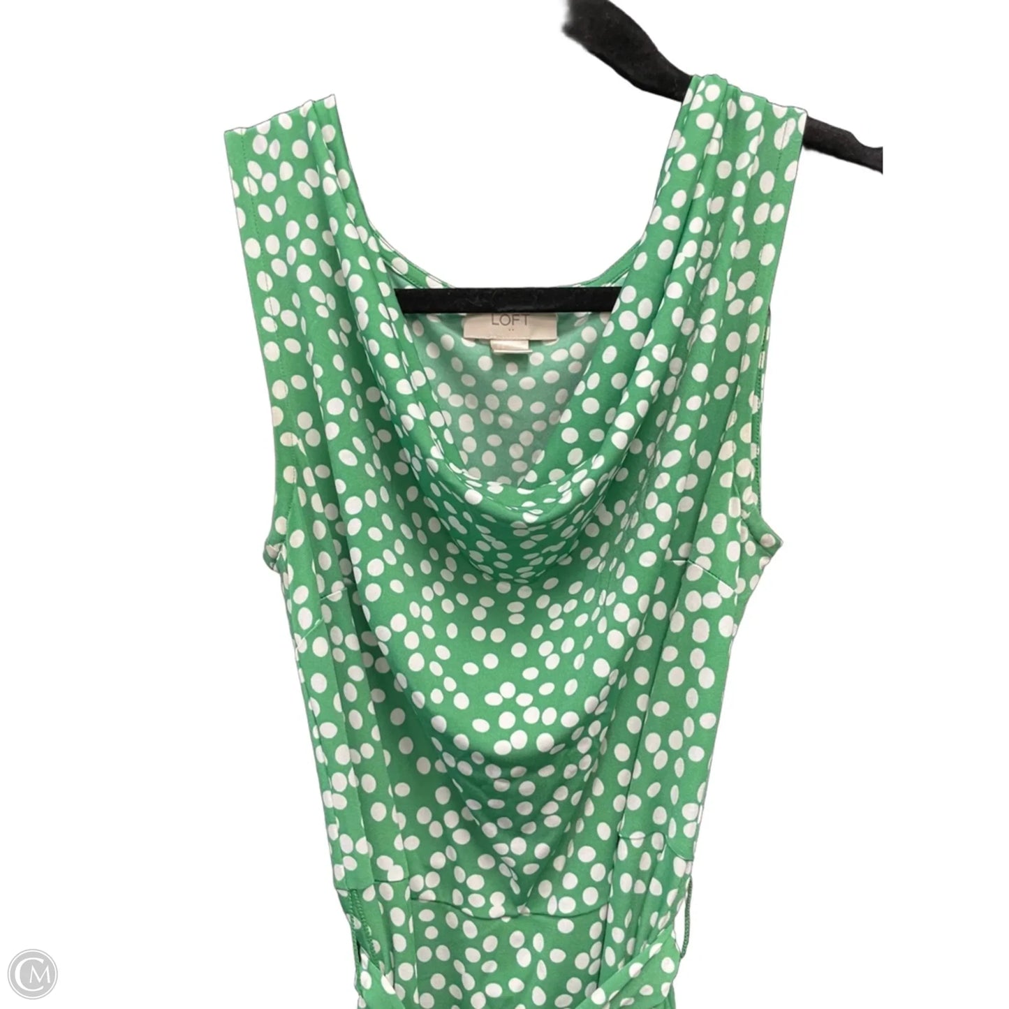 Dress Casual Short By Loft In Green & White, Size: Xs