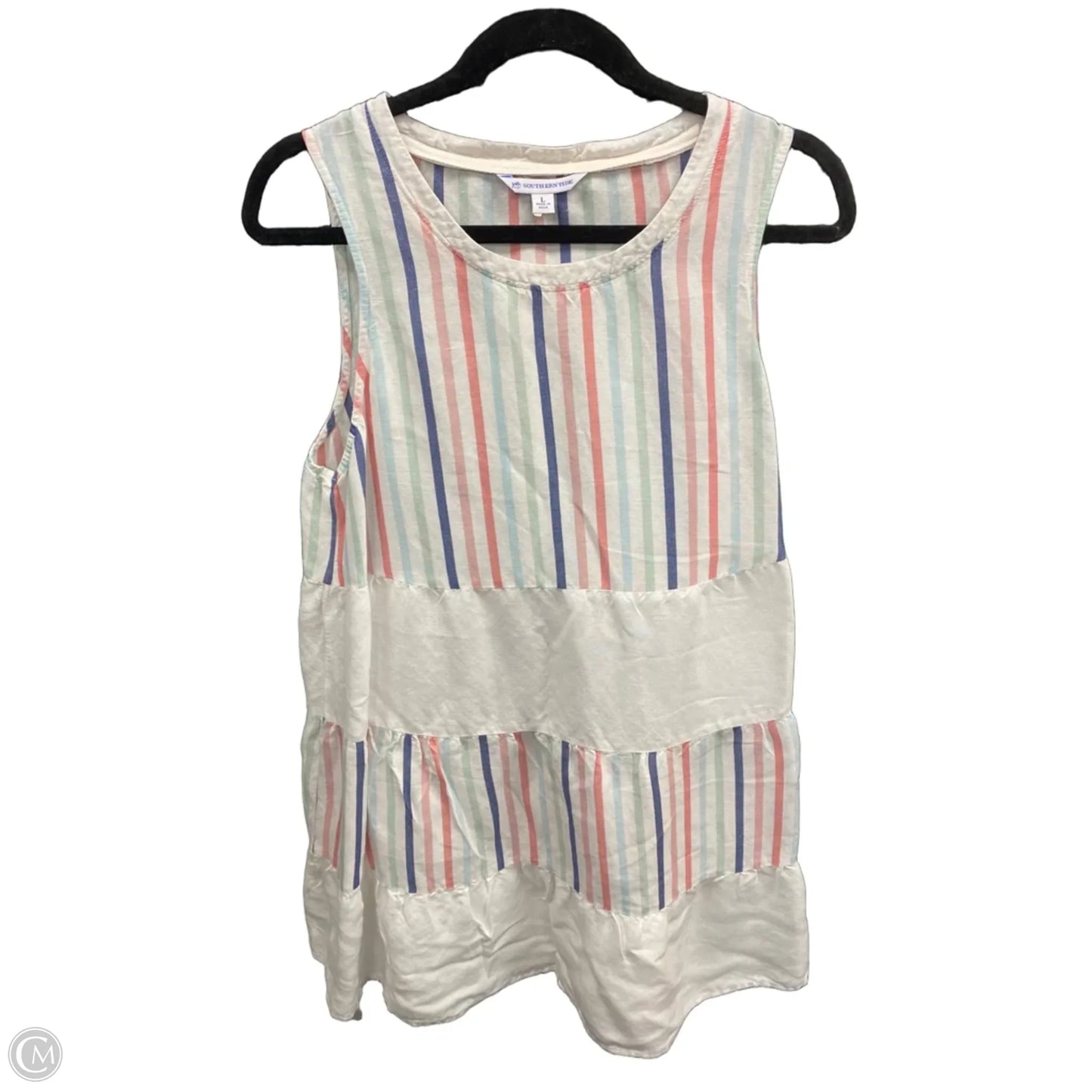 Dress Casual Short By Southern Tide In Blue & White, Size: L