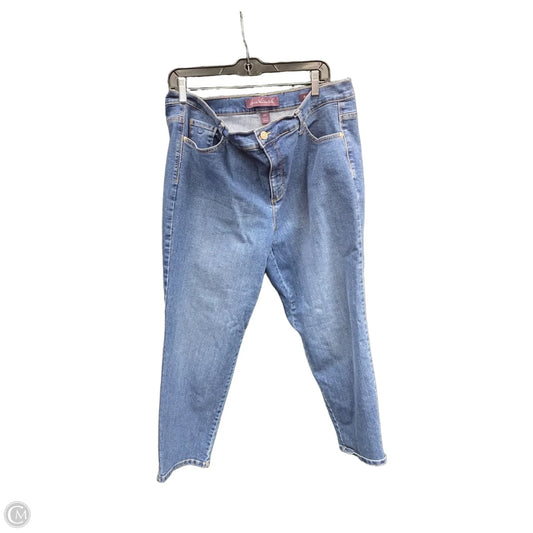 Jeans Straight By Gloria Vanderbilt In Blue Denim, Size: 16
