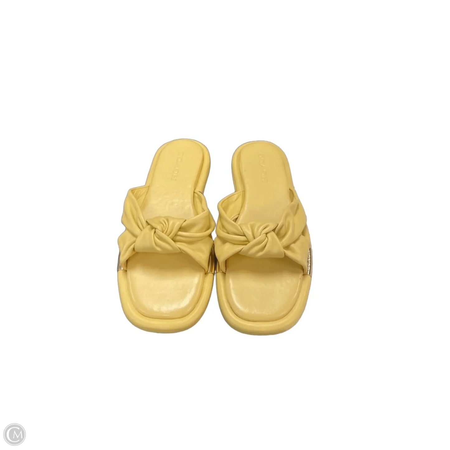 Sandals Designer By Coach In Yellow, Size: 9