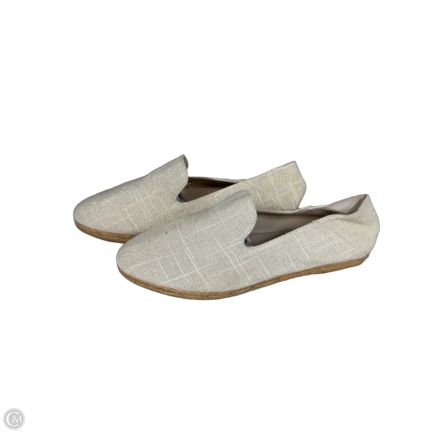 Shoes Flats By Jack Rogers In Cream & Silver, Size: 10