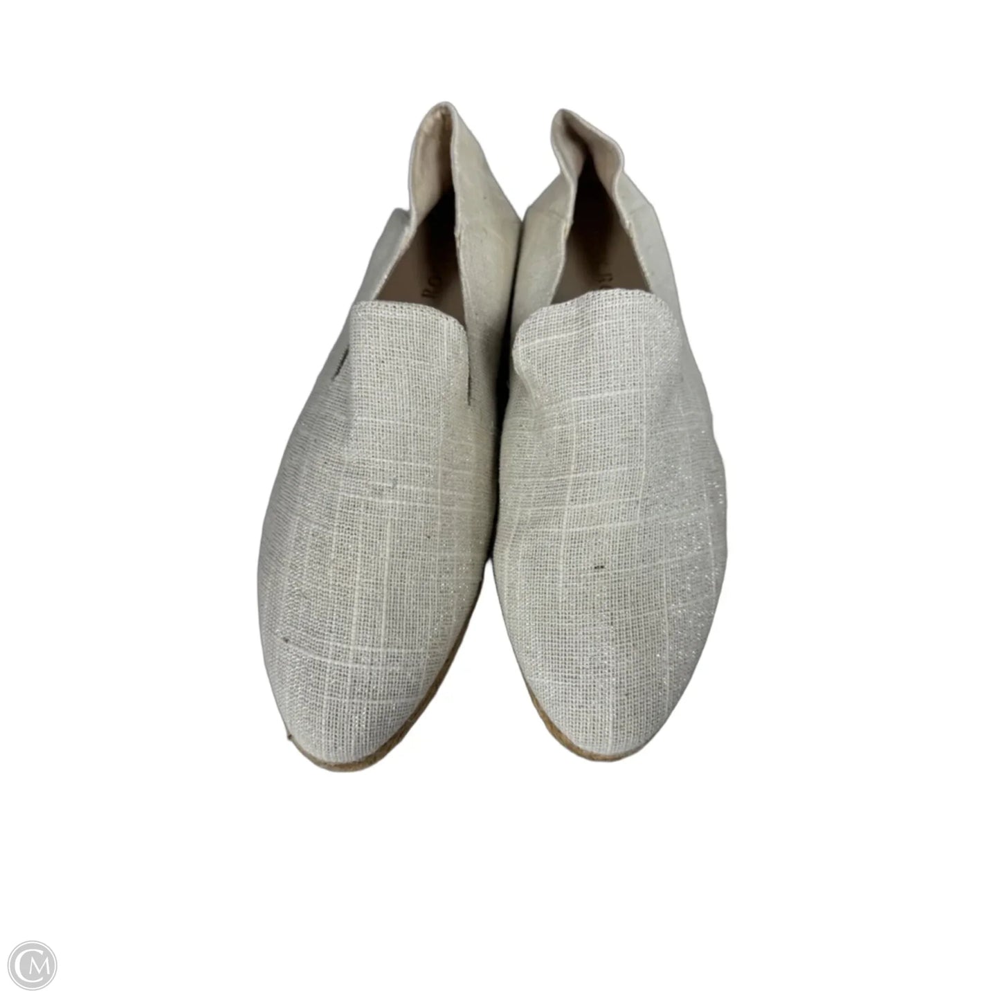 Shoes Flats By Jack Rogers In Cream & Silver, Size: 10