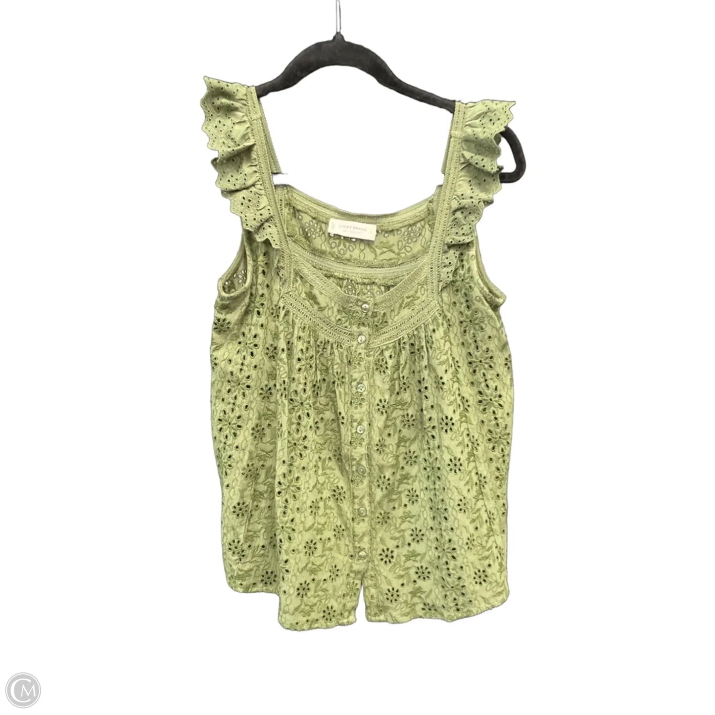 Top Sleeveless By Lucky Brand In Green, Size: S