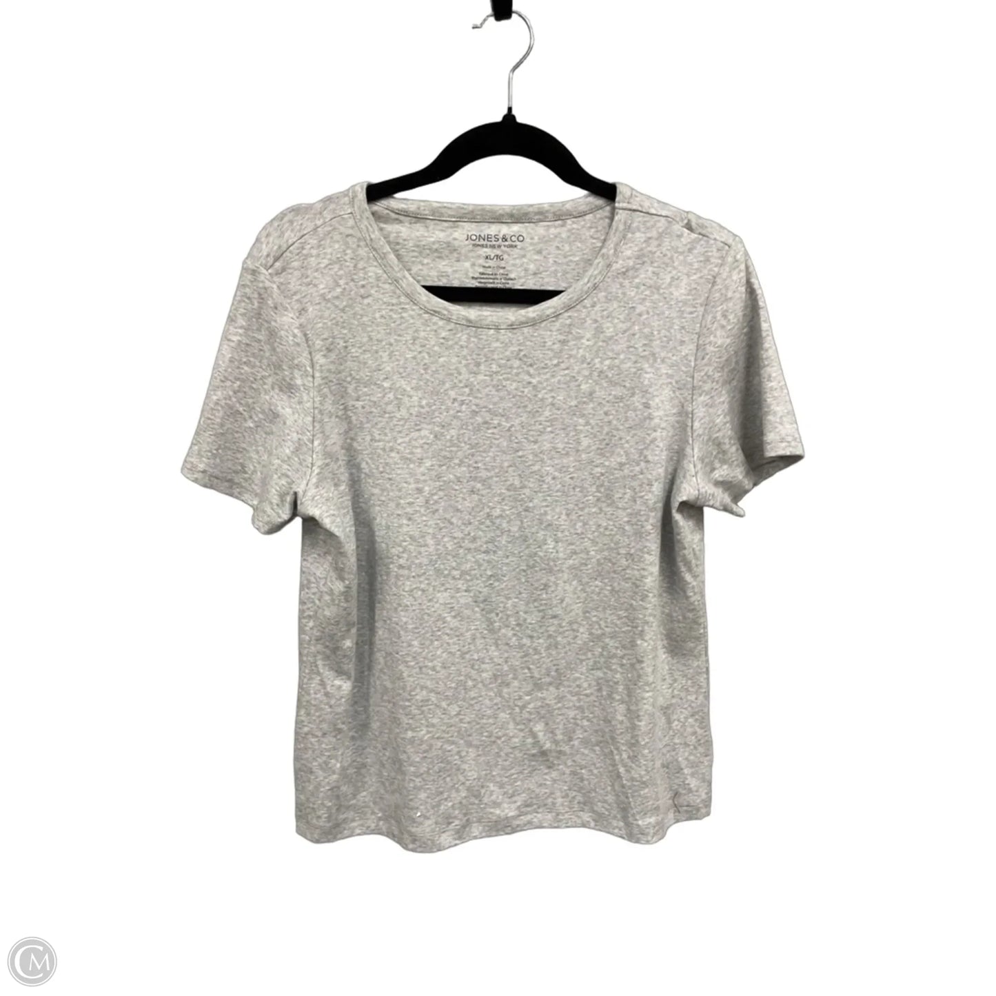 Top Short Sleeve Basic By Jones And Co In Grey, Size: Xl
