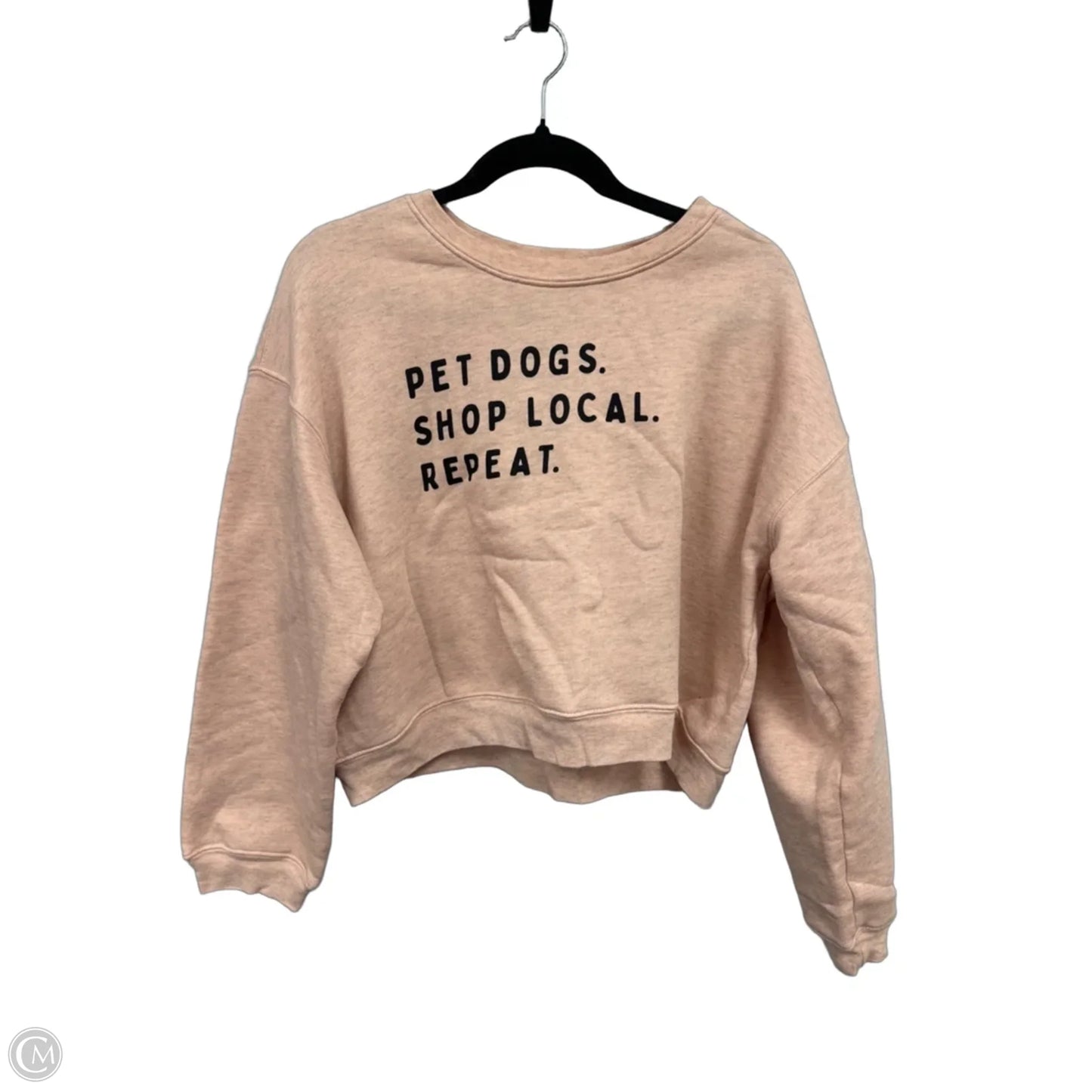 Sweatshirt Collar By Clothes Mentor In Pink, Size: M