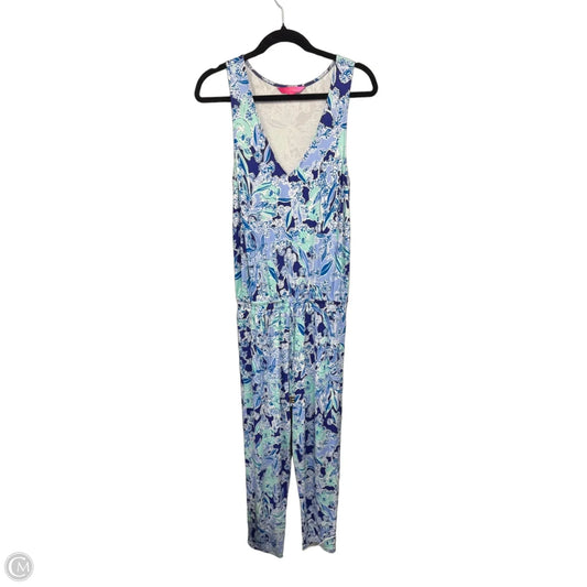 Jumpsuit Designer By Lilly Pulitzer In Blue & White, Size: M