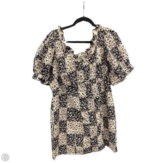Dress Casual Short By Anthropologie In Black & Tan, Size: 2x