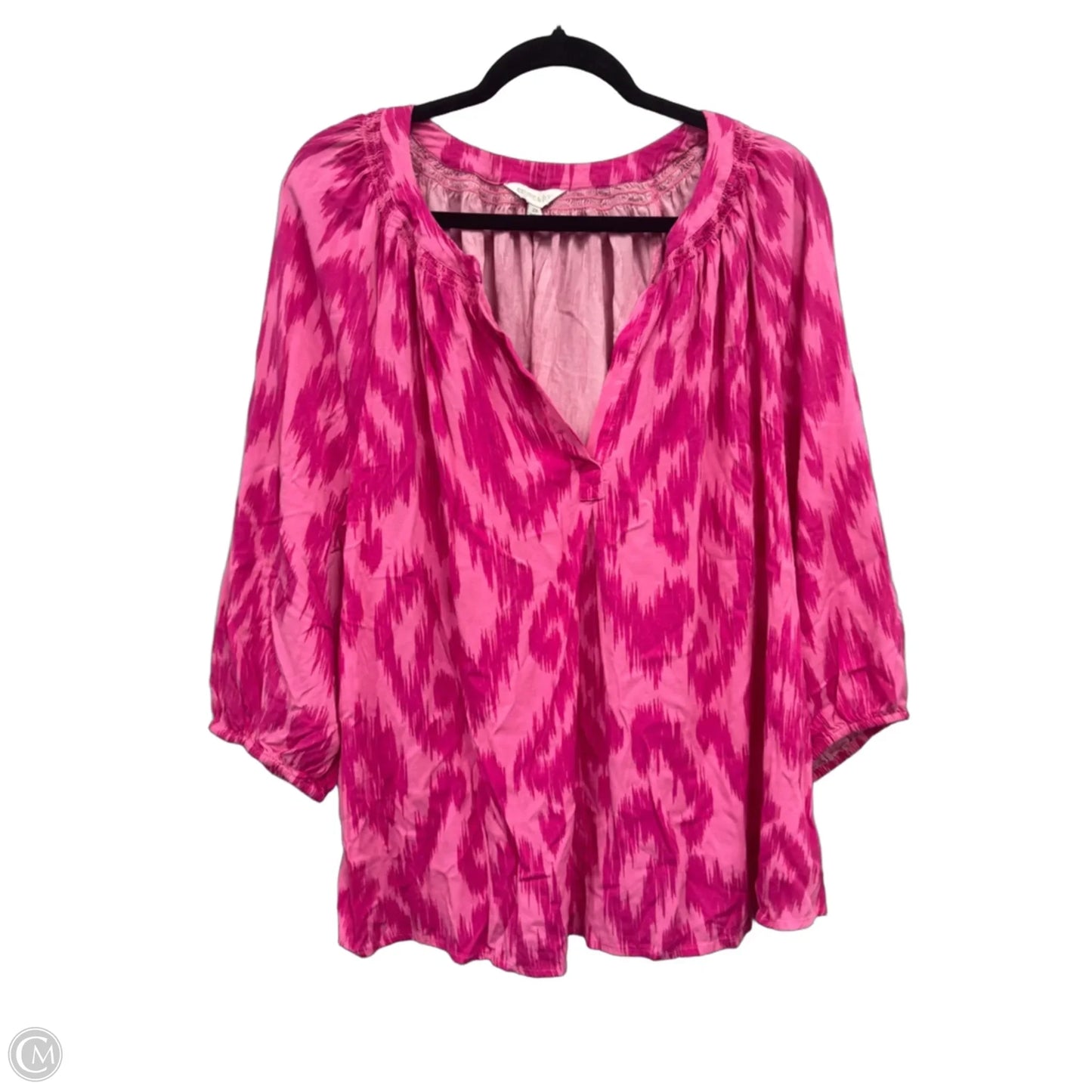 Top 3/4 Sleeve By Crown And Ivy In Pink, Size: 2x