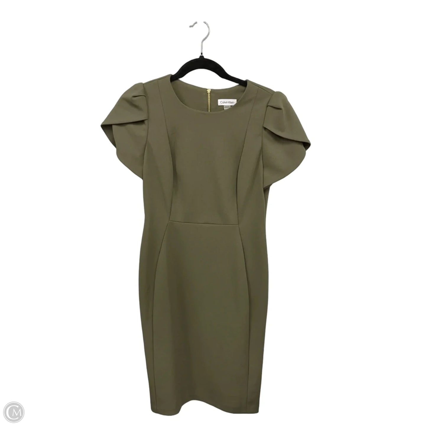 Dress Casual Midi By Calvin Klein In Green, Size: 8