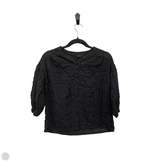 Blouse Short Sleeve By Talbots In Black, Size: Xs
