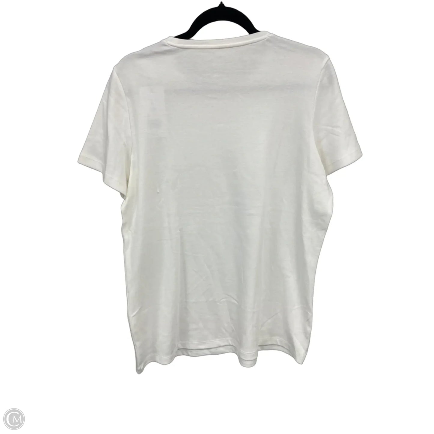 Top Short Sleeve Basic By Kim Rogers In Pink & White, Size: M
