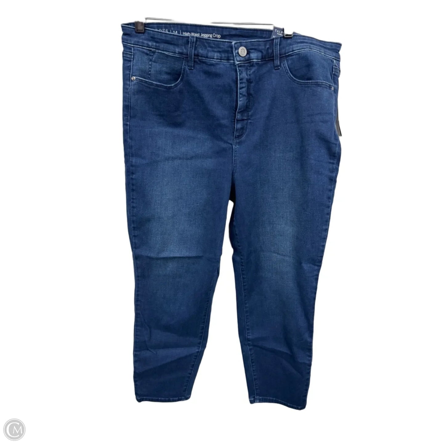 Jeans Cropped By Talbots In Blue Denim, Size: 14
