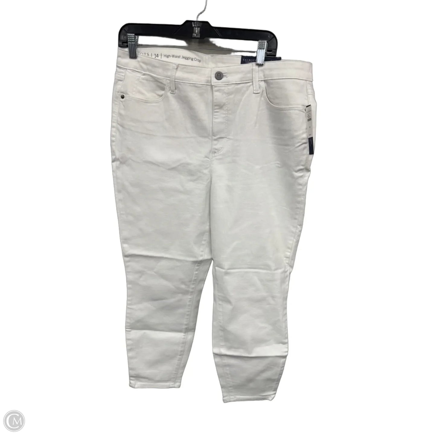 Jeans Cropped By Talbots In White, Size: 14