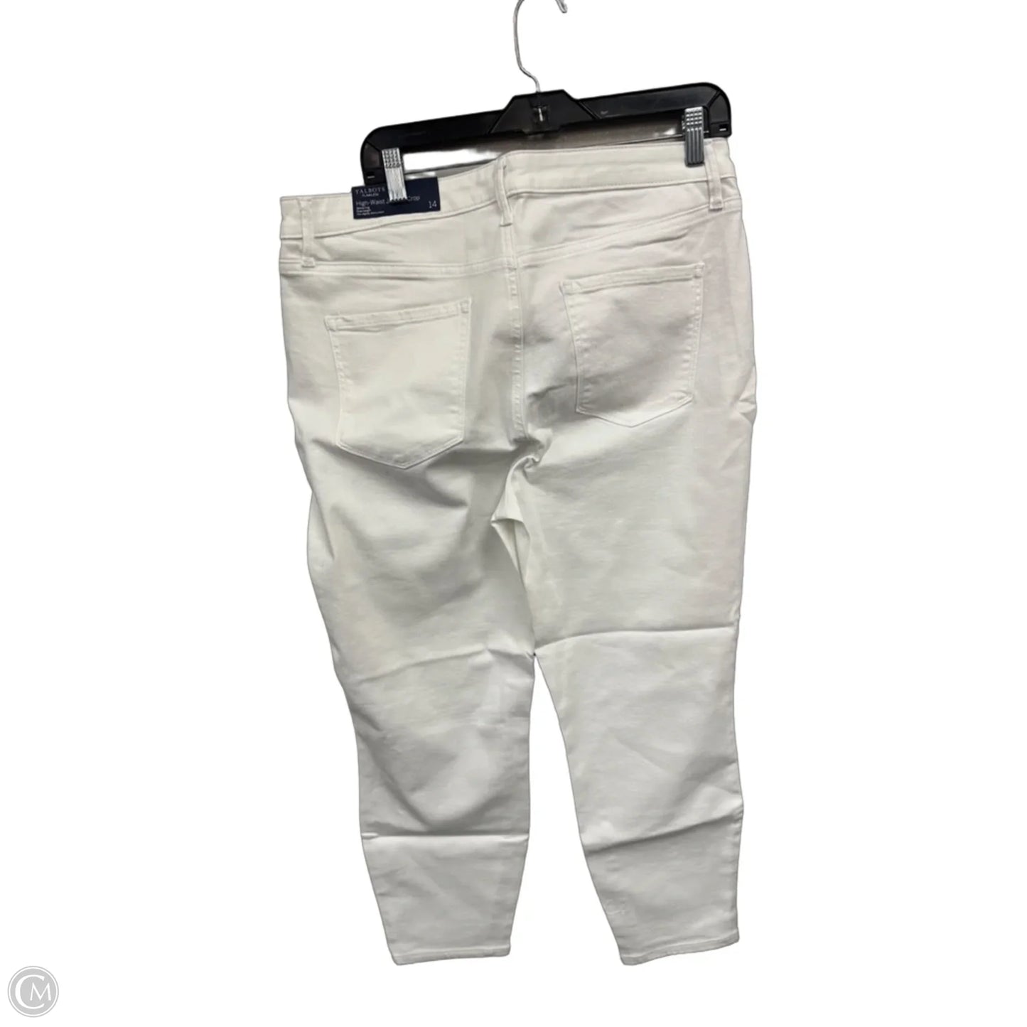 Jeans Cropped By Talbots In White, Size: 14