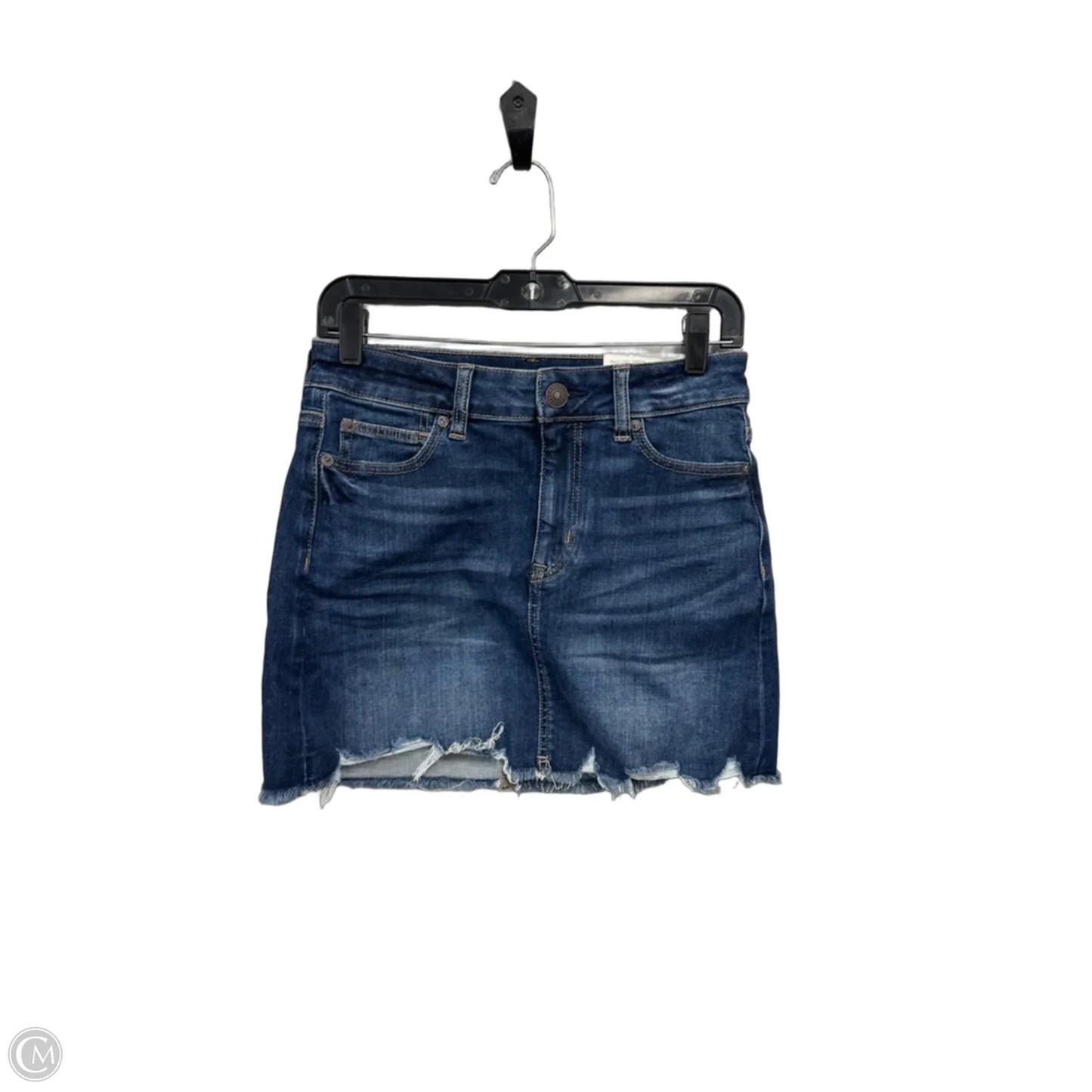 Skirt Mini & Short By American Eagle In Blue Denim, Size: 4