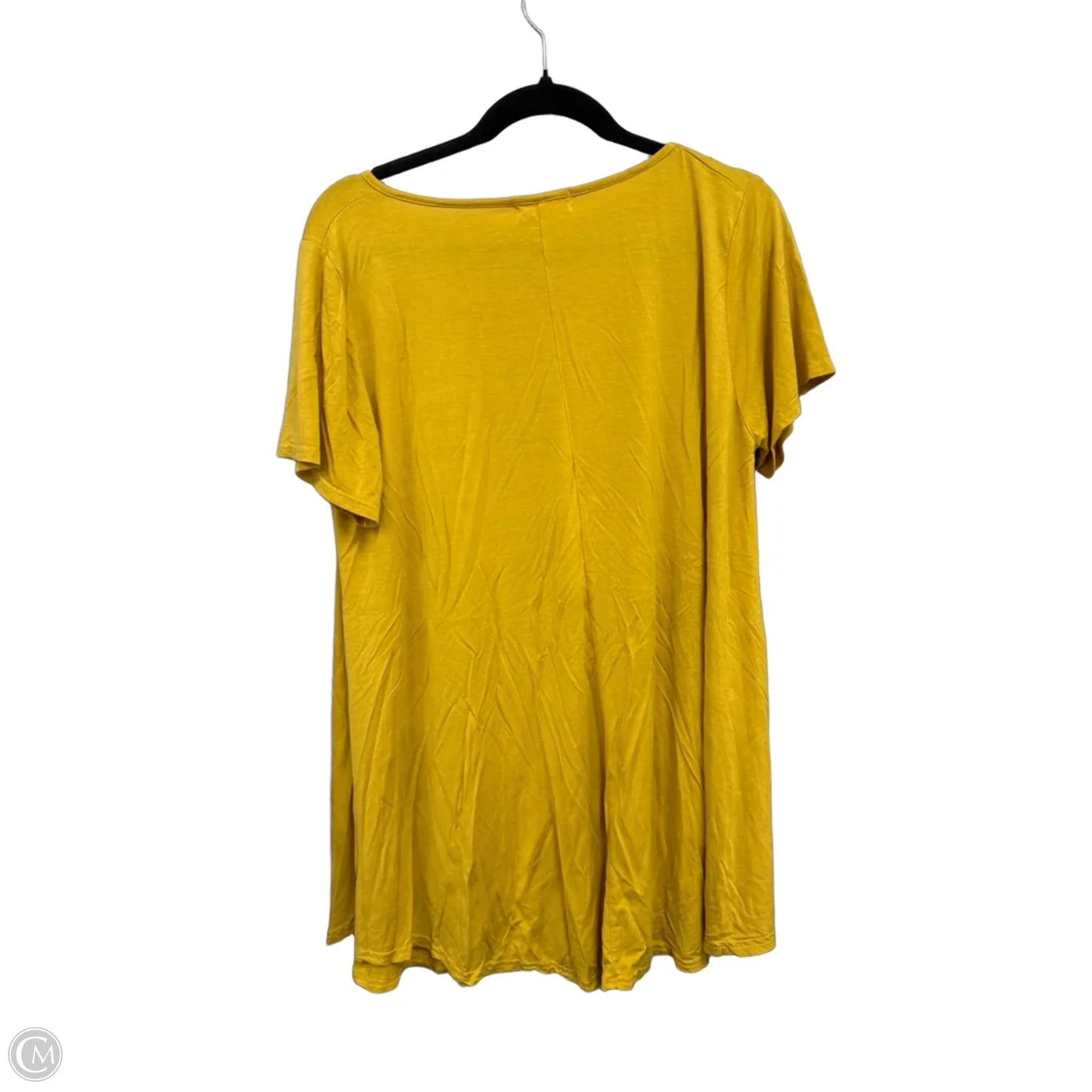 Top Short Sleeve By Clothes Mentor In Yellow, Size: 3x
