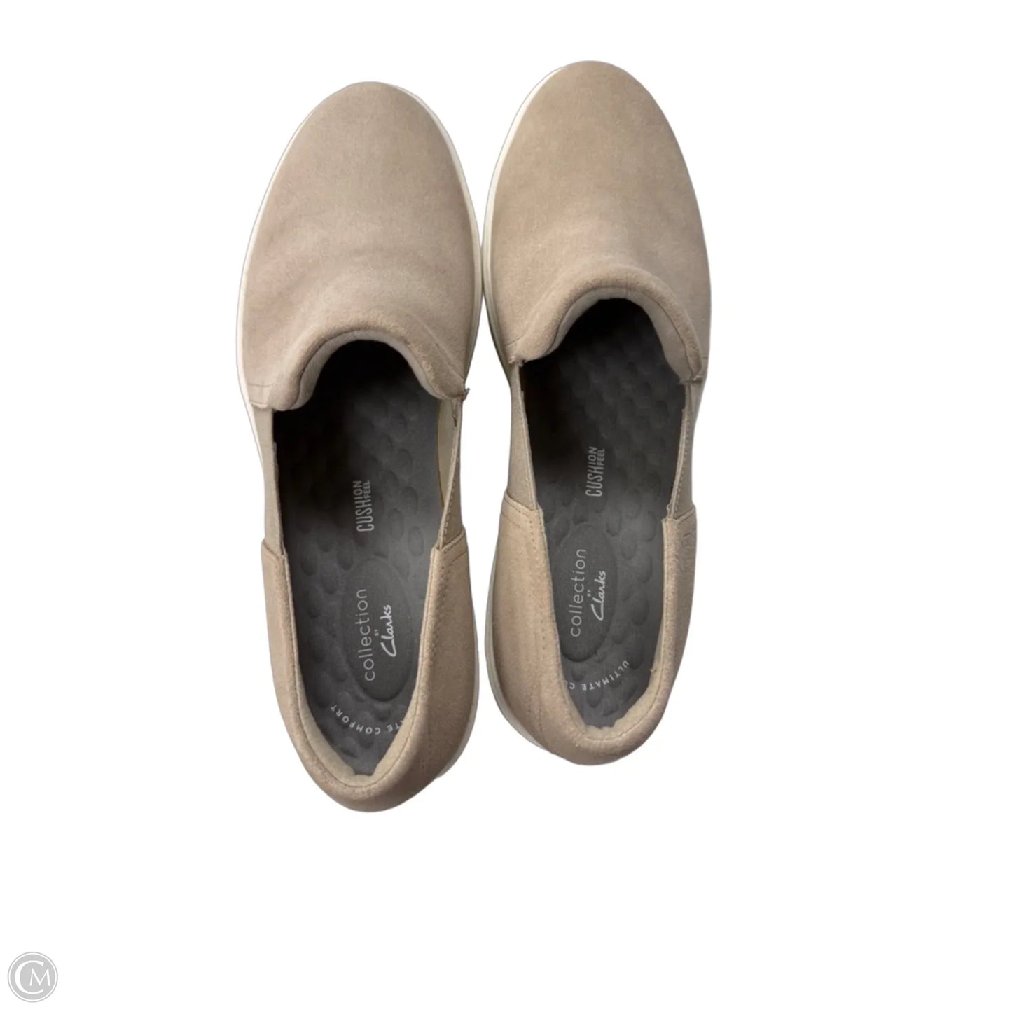 Shoes Sneakers By Clarks In Taupe, Size: 12