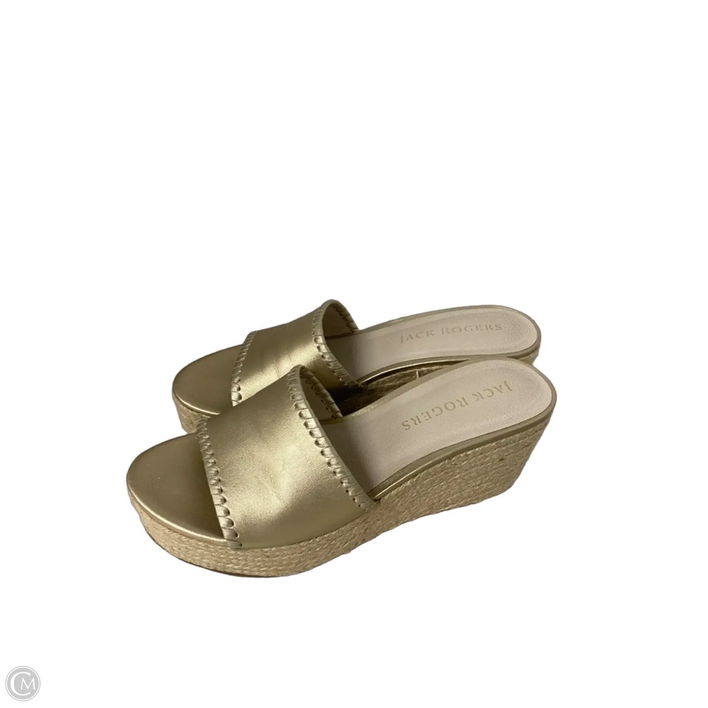 Sandals Heels Wedge By Jack Rogers In Gold, Size: 8.5