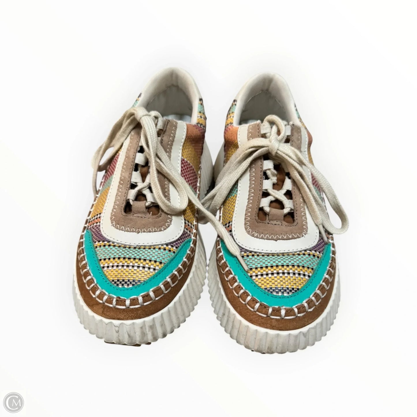 Shoes Sneakers By Dolce Vita In Brown & Cream, Size: 9