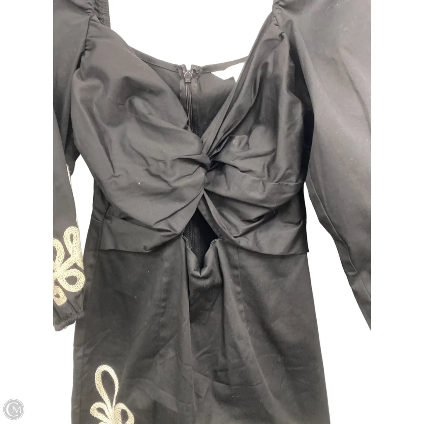 Dress Casual Short By H&m In Black & Cream, Size: S