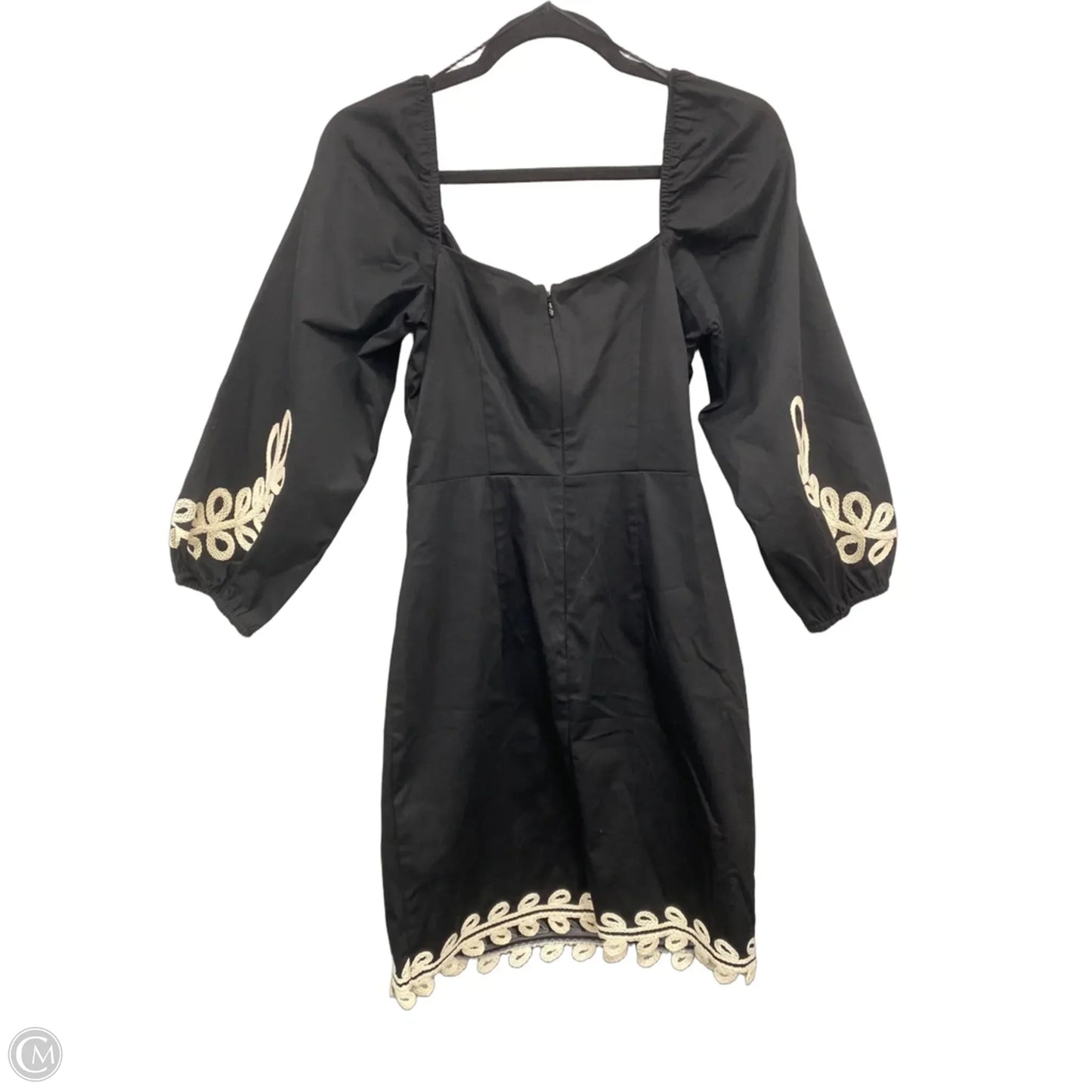 Dress Casual Short By H&m In Black & Cream, Size: S