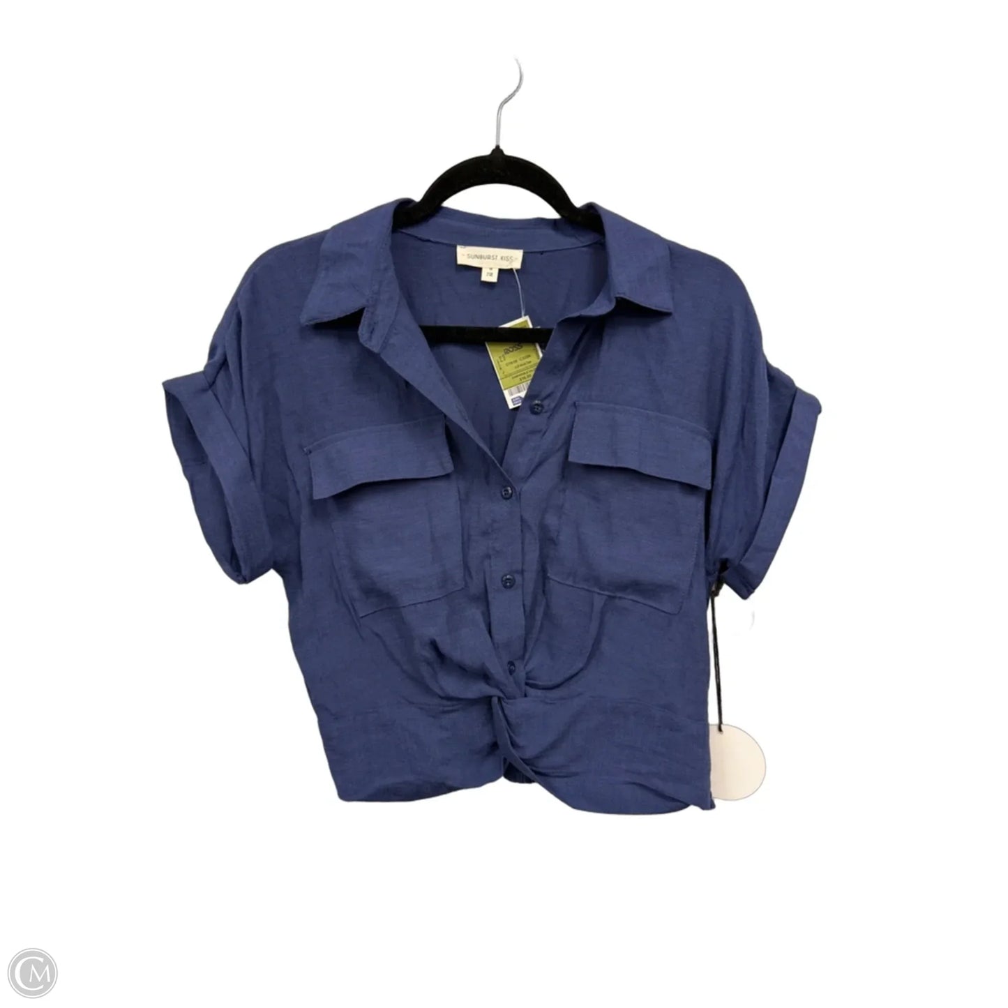 Top Short Sleeve By Clothes Mentor In Navy, Size: M