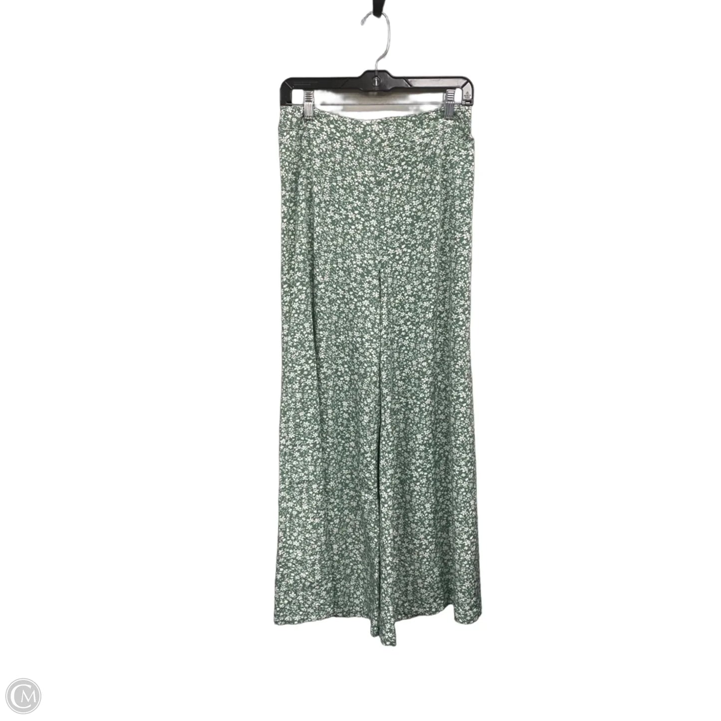 Pants Wide Leg By Shein In Green & White, Size: 6