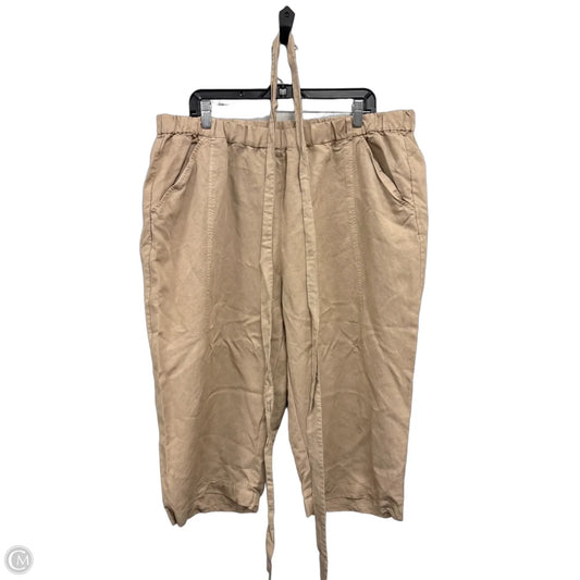 Pants Cropped By Eileen Fisher In Tan, Size: 3x