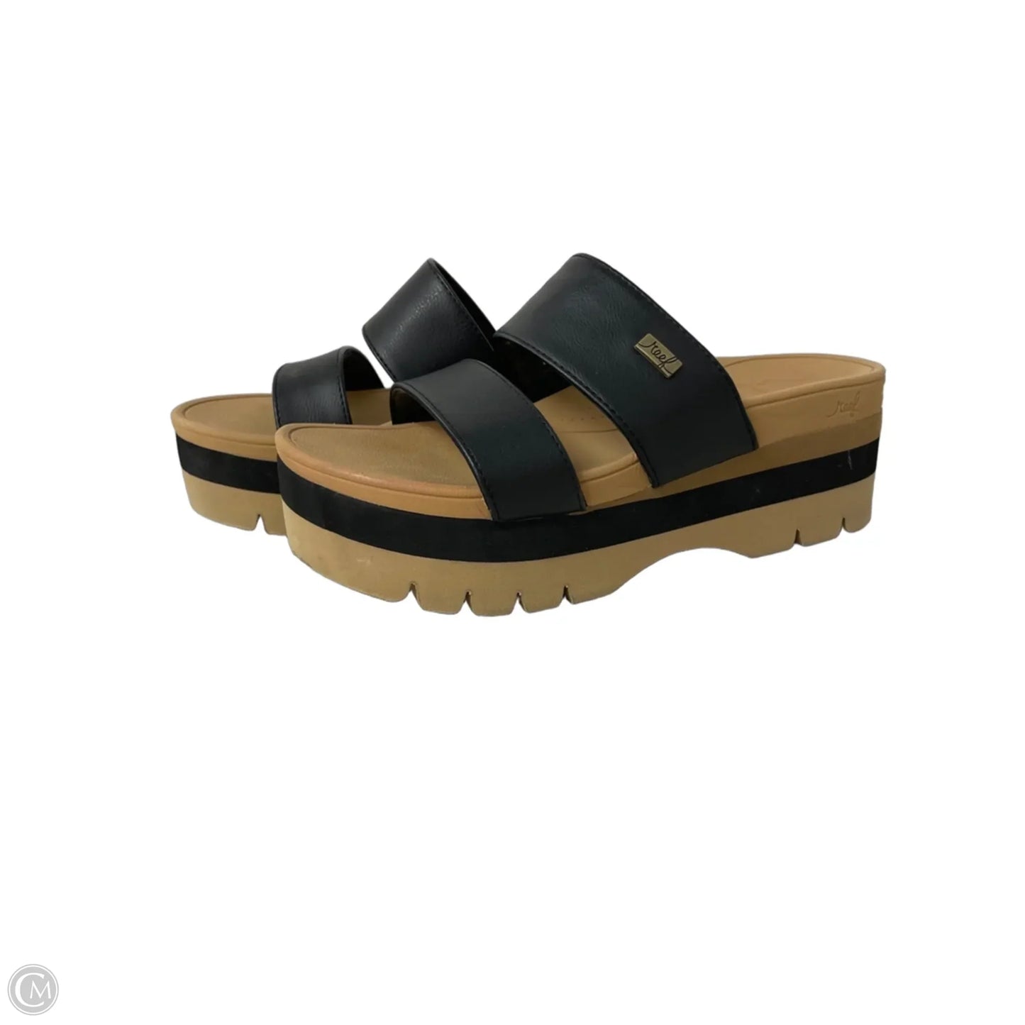 Sandals Heels Platform By Reef In Black, Size: 6