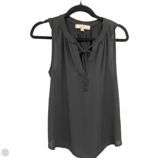 Blouse Sleeveless By Loft In Black, Size: S