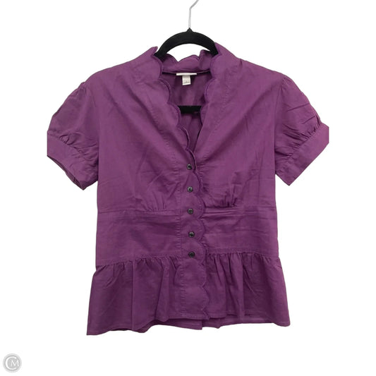 Blouse Short Sleeve By Target-designer In Purple, Size: S