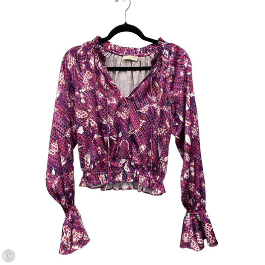 Blouse Long Sleeve By Ramy Brook In Purple & Red, Size: Xs