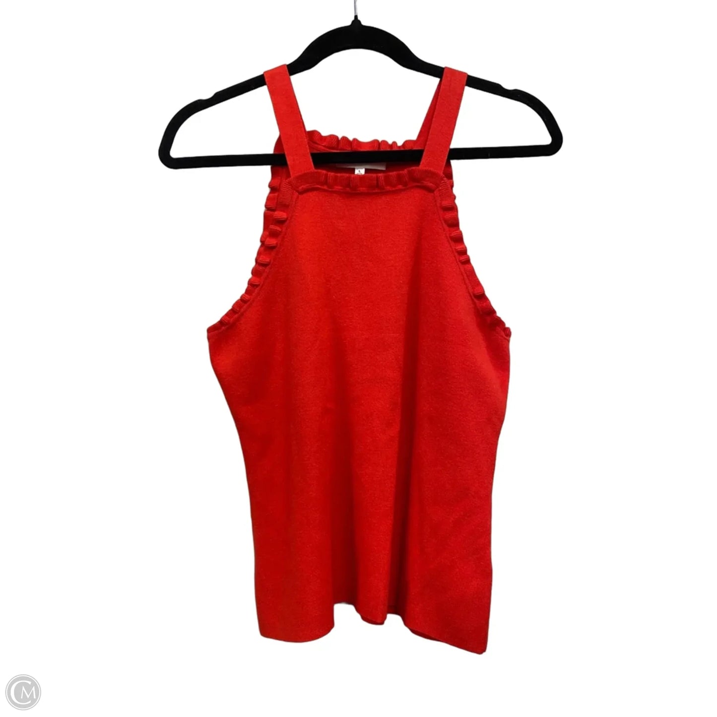 Top Sleeveless Designer By Milly In Red, Size: L