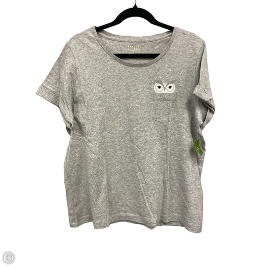 Top Short Sleeve Designer By Kate Spade In Grey, Size: Xl