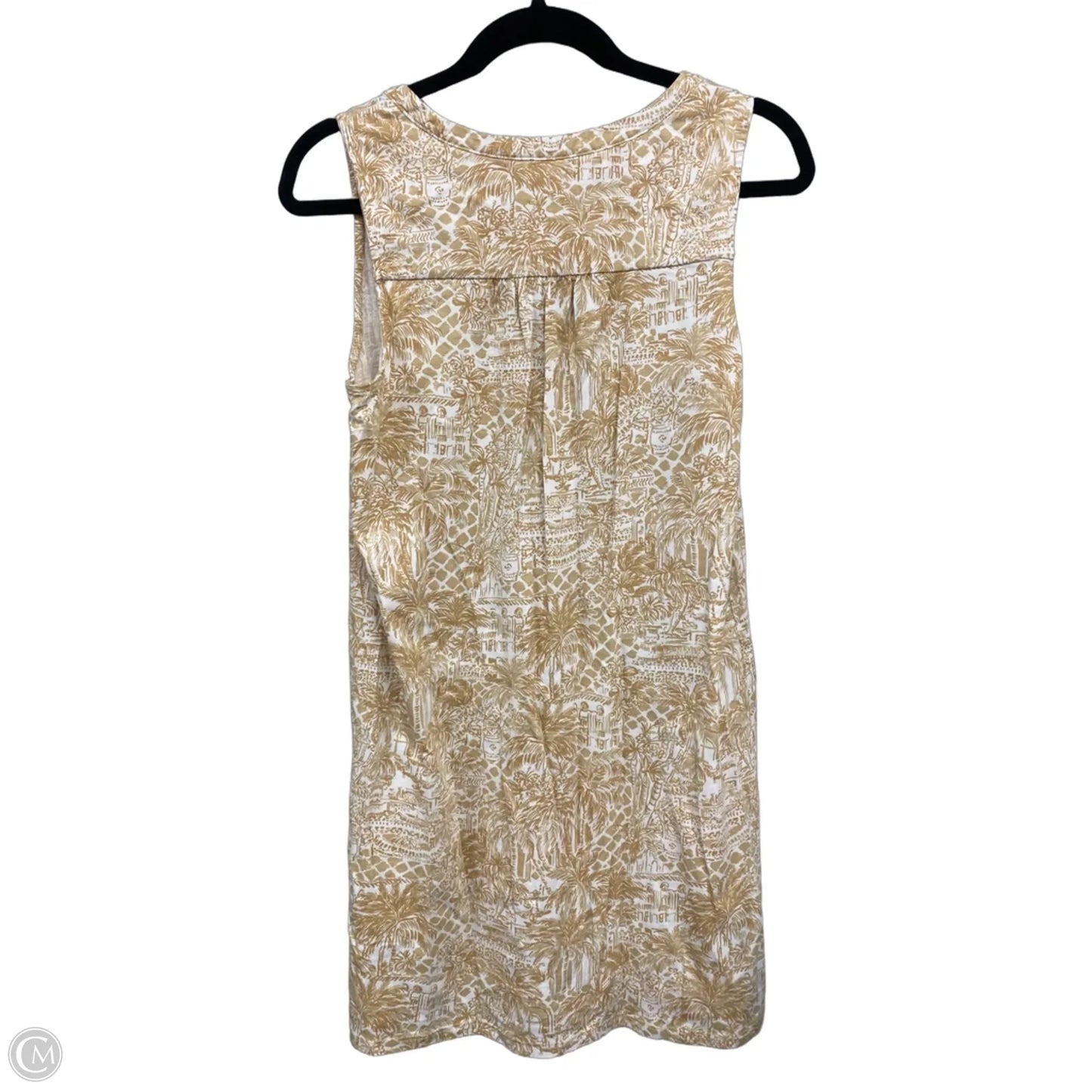 Dress Designer By Lilly Pulitzer In Tan & White, Size: M