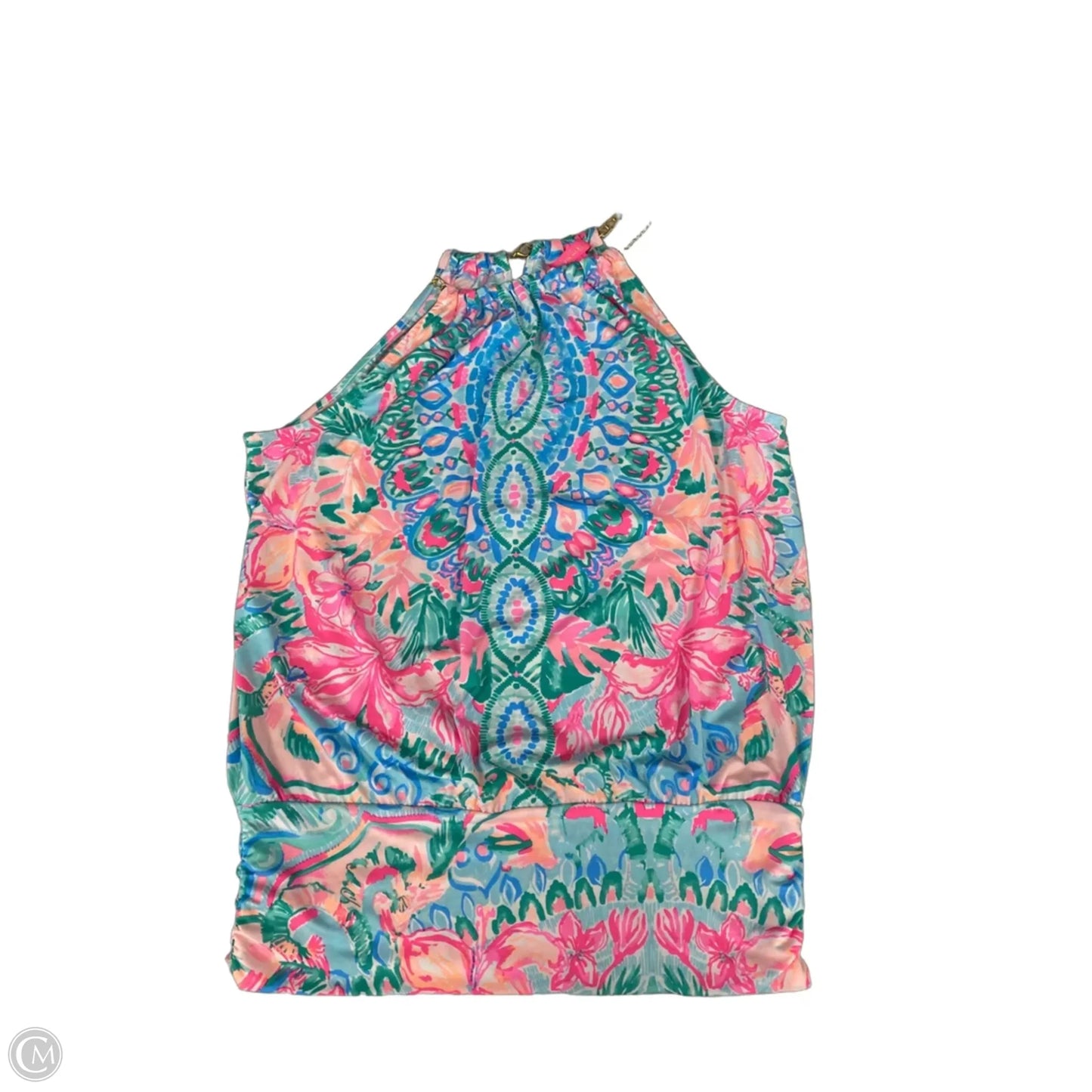Blouse Designer By Lilly Pulitzer In Blue & Pink, Size: M