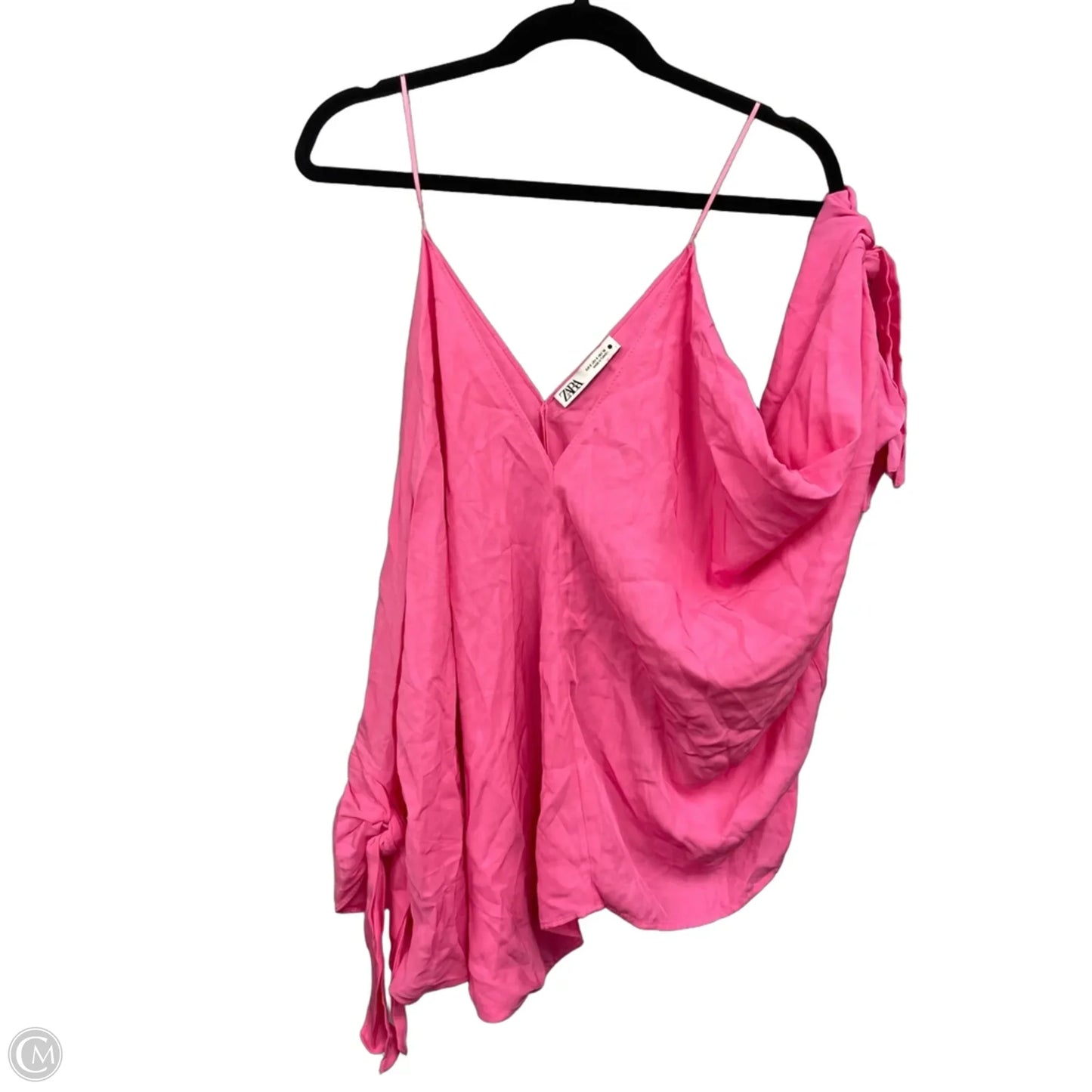 Blouse Short Sleeve By Zara In Pink, Size: S