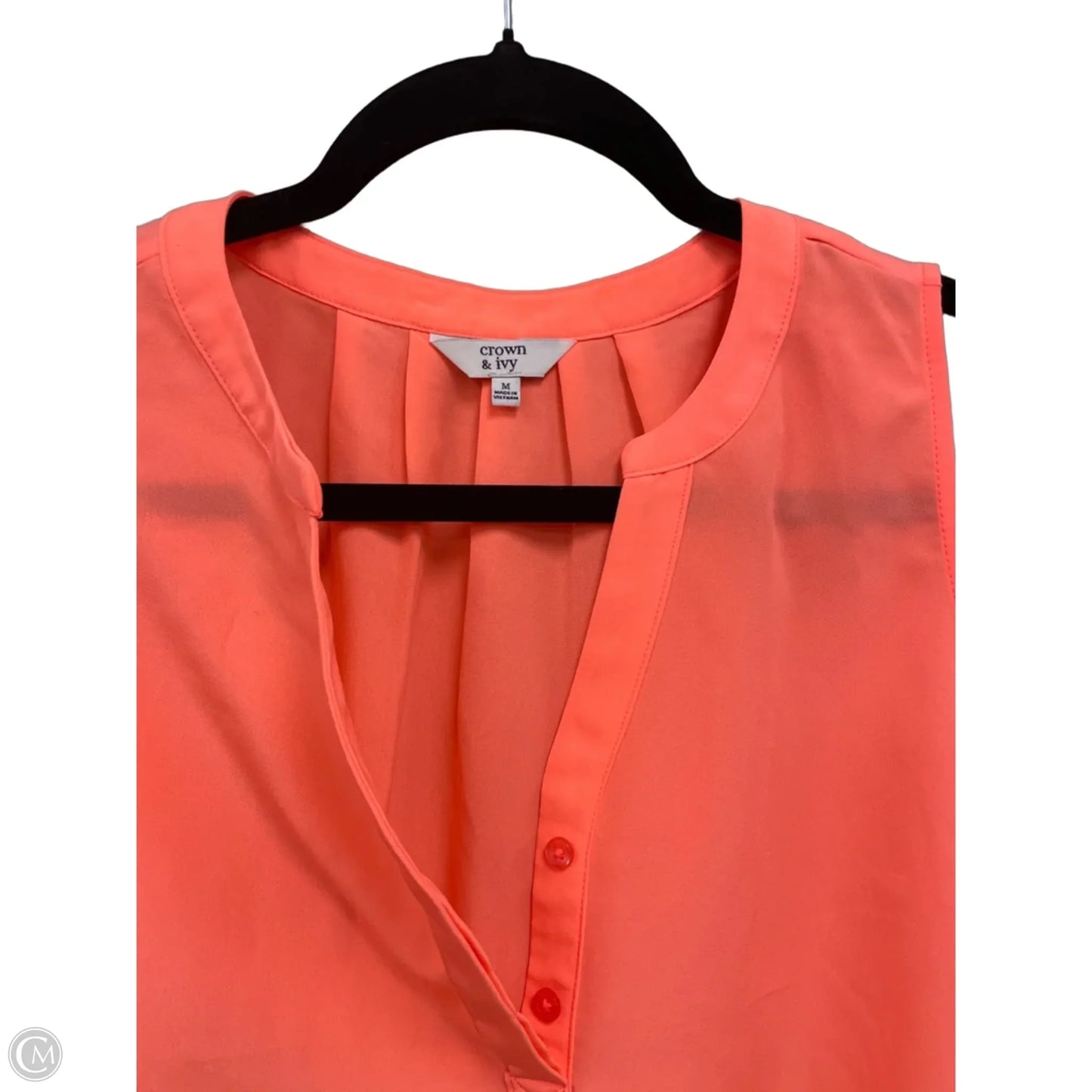 Blouse Sleeveless By Crown And Ivy In Orange, Size: M