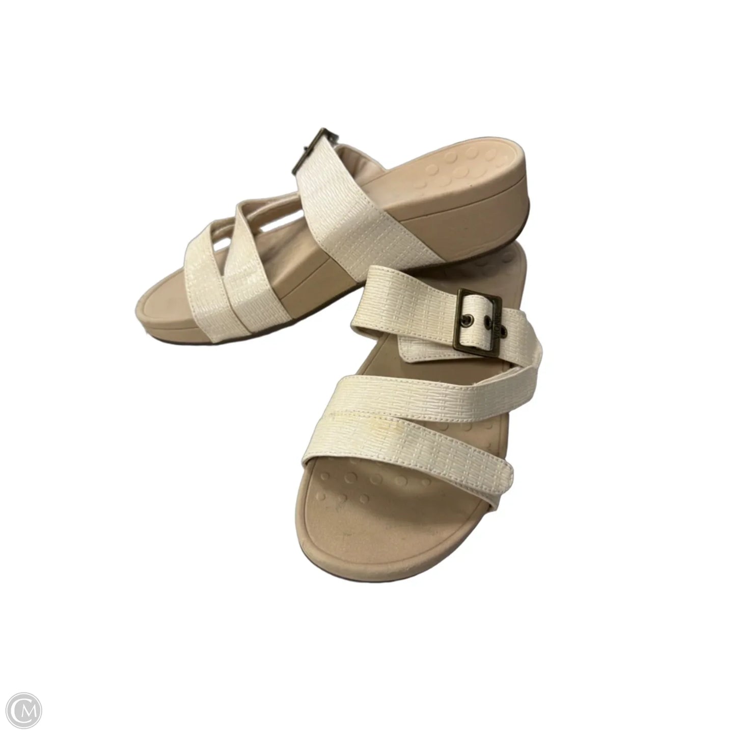 Sandals Heels Platform By Vionic In Cream, Size: 7