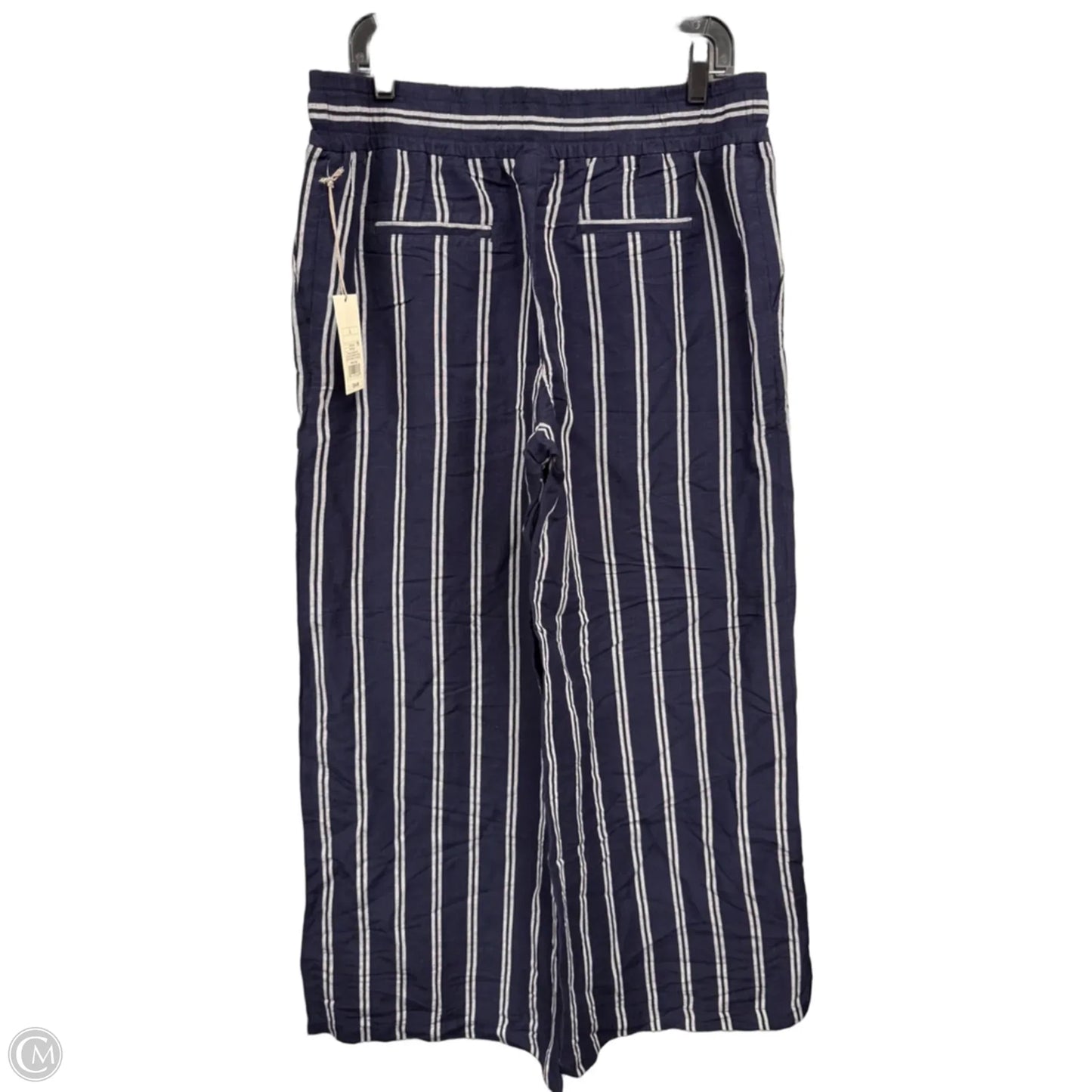Pants Wide Leg By A New Day In Blue & White, Size: L