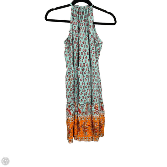 Dress Casual Short By Clothes Mentor In Green & Orange, Size: L