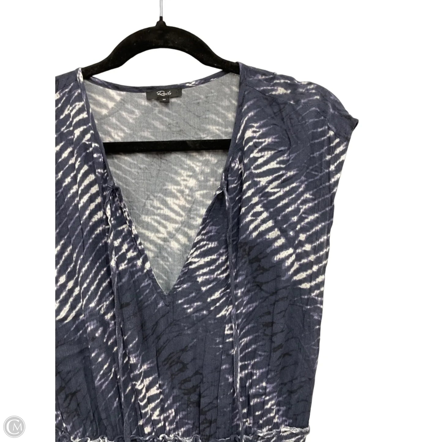 Dress Casual Midi By Rails In Blue & White, Size: M