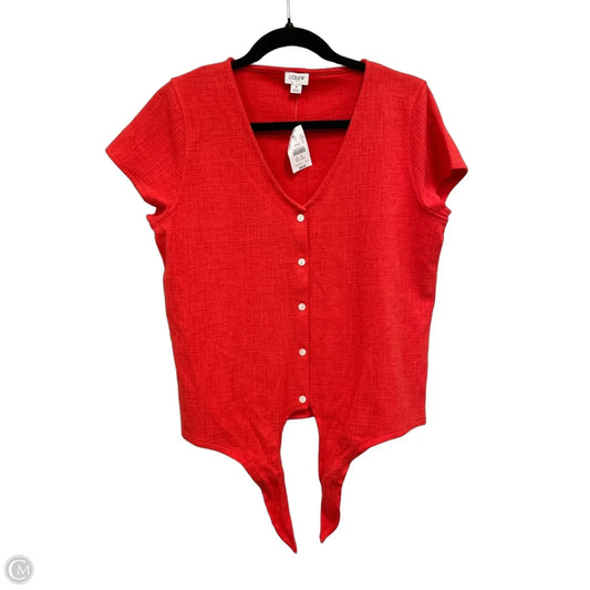 Top Short Sleeve By J. Crew In Orange, Size: M