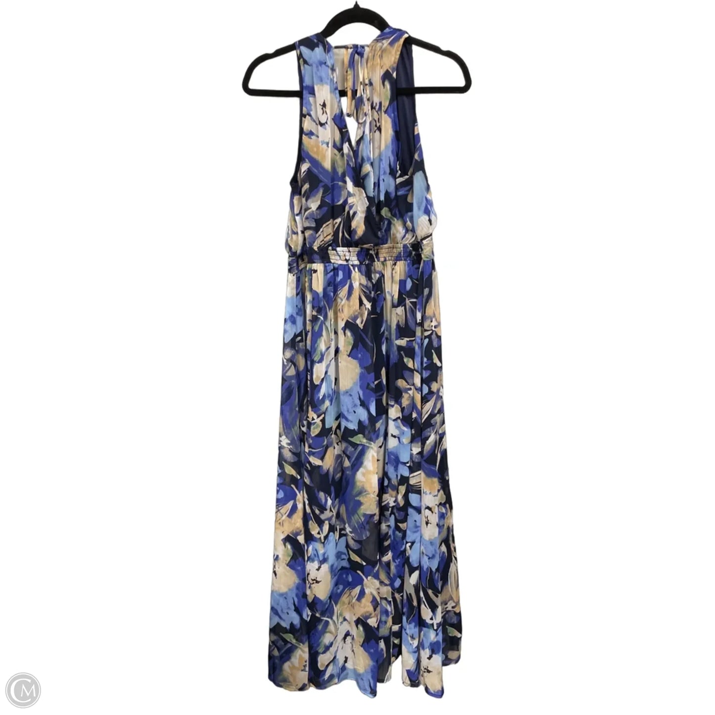 Dress Casual Maxi By Lovestitch In Blue & Cream, Size: M