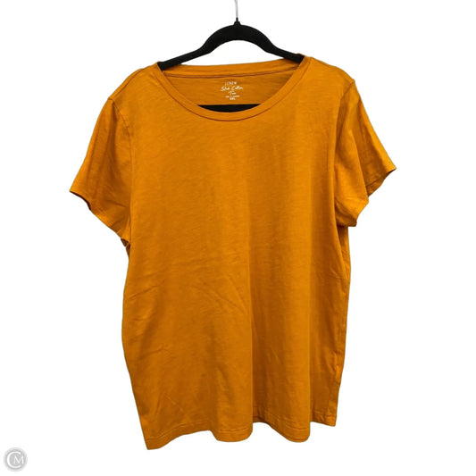 Top Short Sleeve Basic By J. Crew In Gold, Size: Xxl